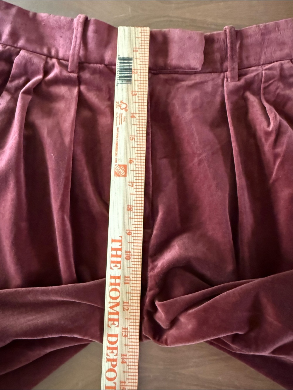 Wide-Leg Velvet Pants in Burgundy - Picture 6 of 9